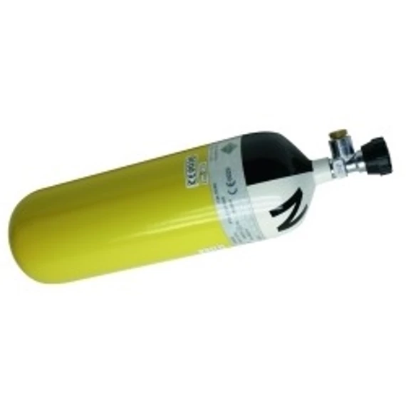 6 liter/300 bar acél palack szeleppel, töltve